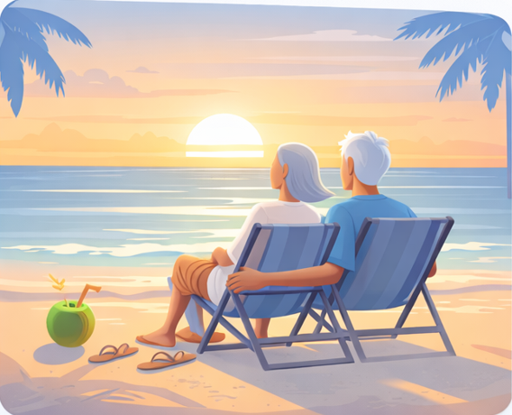 Retirement category illustration
